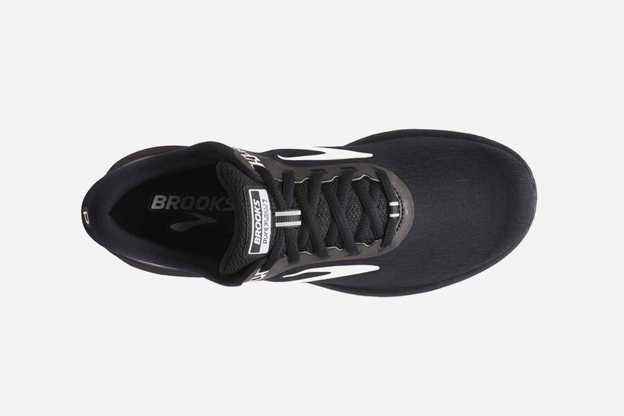 Pureflow 7 Road Brooks Running Shoes NZ Womens - Black/White - KRZUAT-068